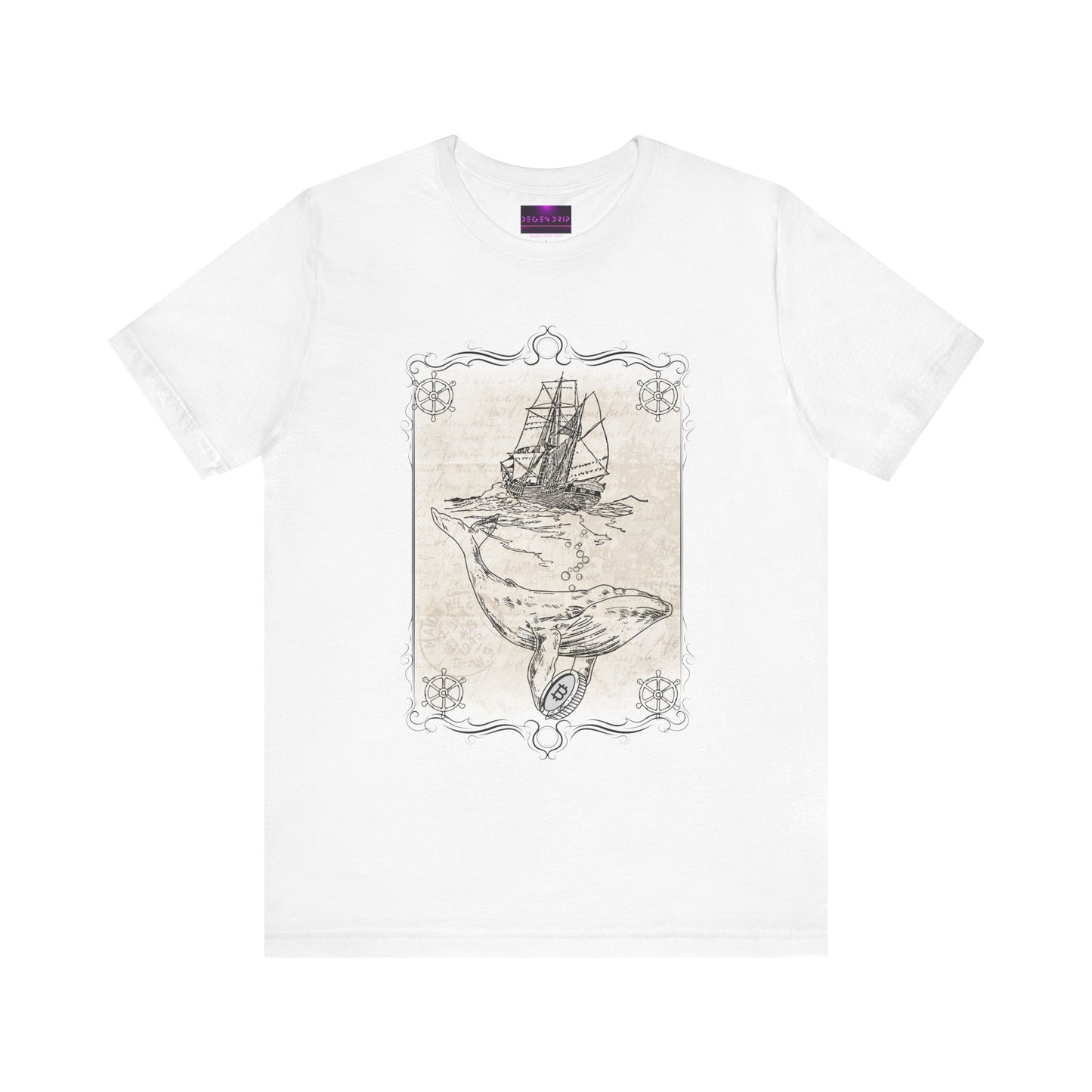 CRYPTO WHALE TRACKER T-Shirt | Bitcoin T-Shirt | Ship Artwork | BTC Merch