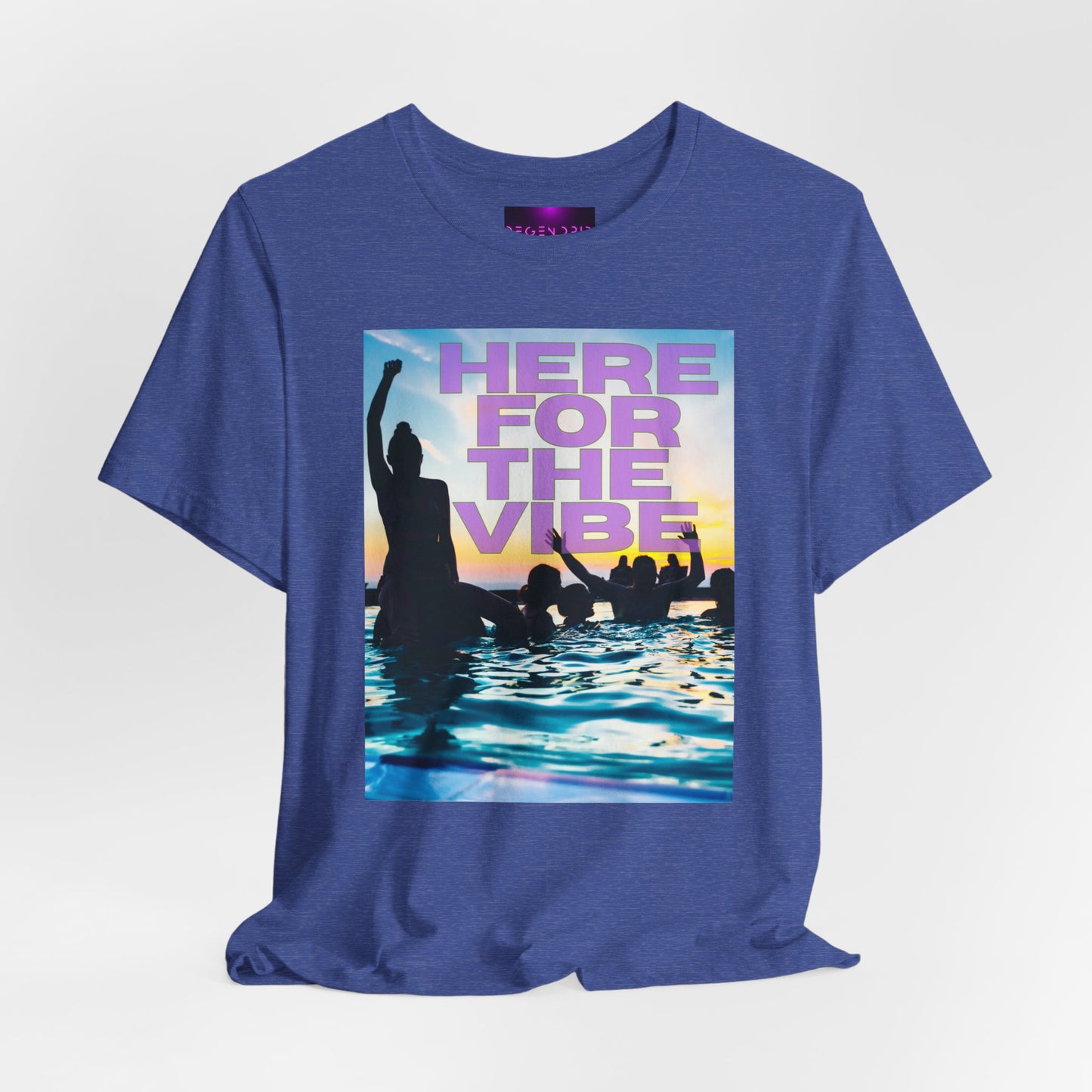 HERE FOR THE VIBE T-Shirt | Bitcoin Lifestyle | Beach Party | Crypto Millionaires