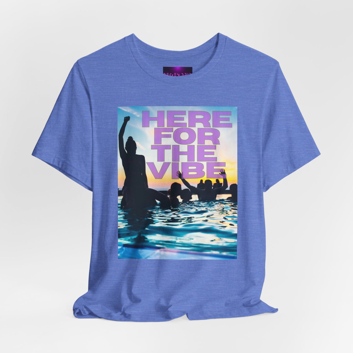 HERE FOR THE VIBE T-Shirt | Bitcoin Lifestyle | Beach Party | Crypto Millionaires