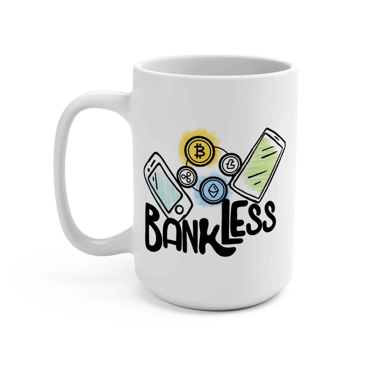 BANKLESS Coffee Mug | Bitcoin Merchandise | Crypto Mugs | DeBanked Miami