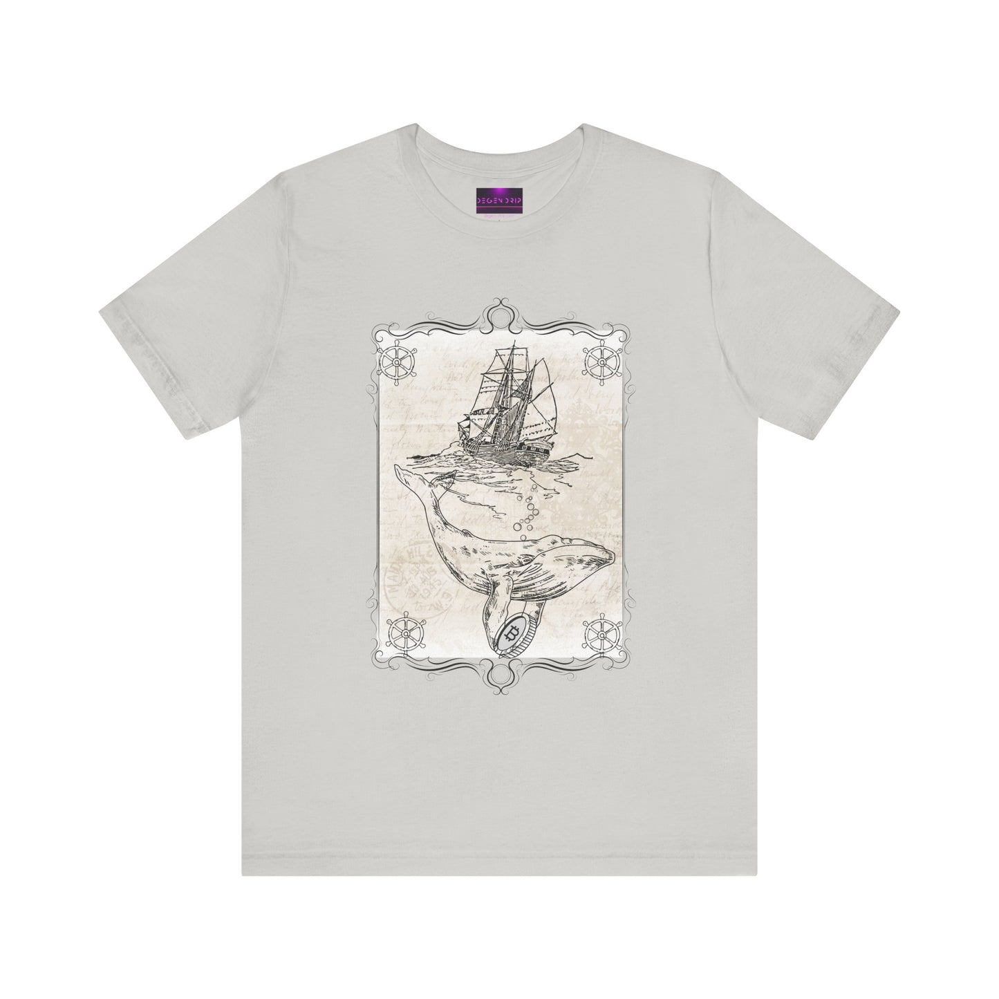 CRYPTO WHALE TRACKER T-Shirt | Bitcoin T-Shirt | Ship Artwork | BTC Merch