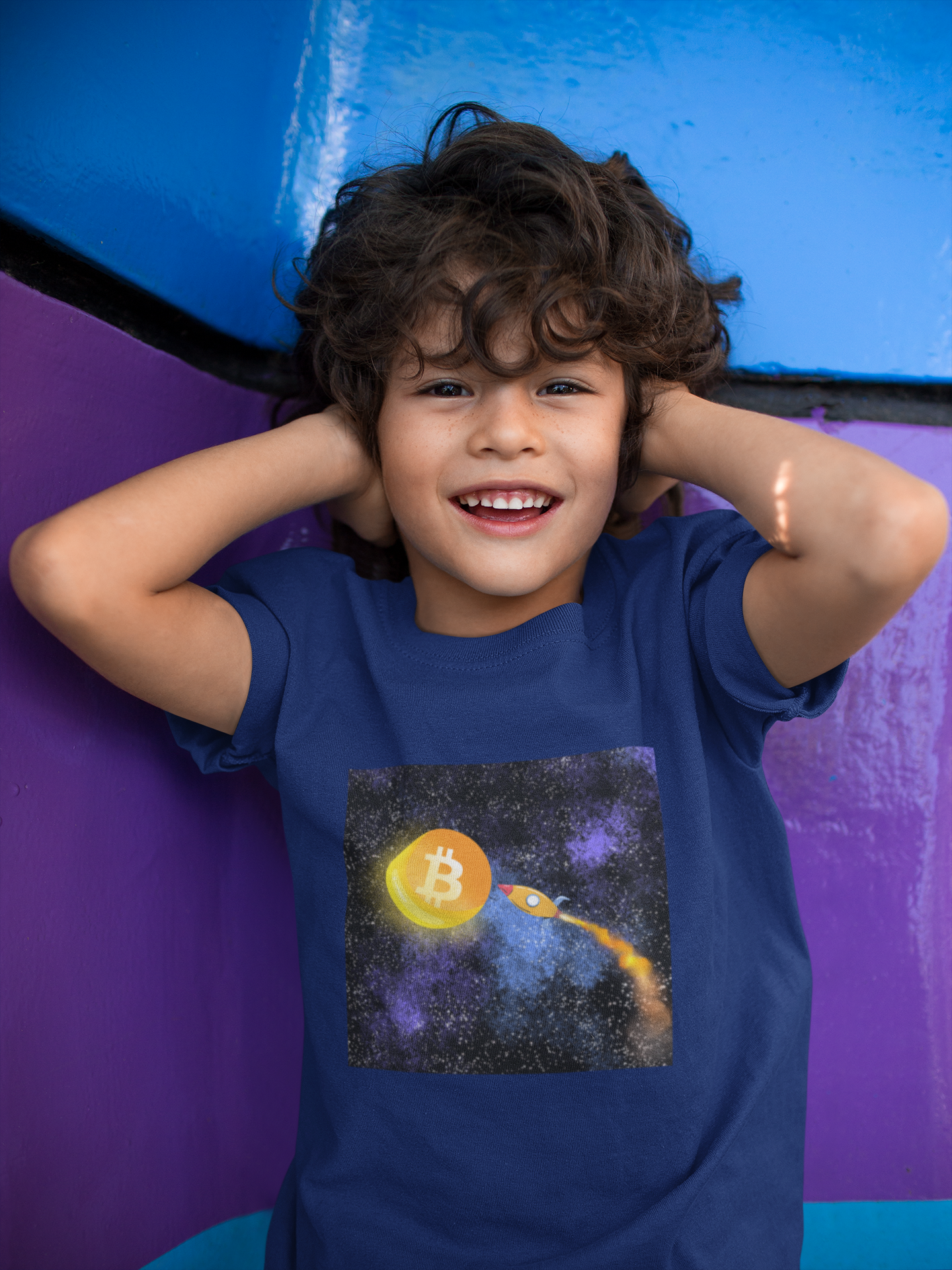KID'S BITCOIN MOON Shirt | Crypto Apparel | Cryptocurrency for Kids | BTC Store