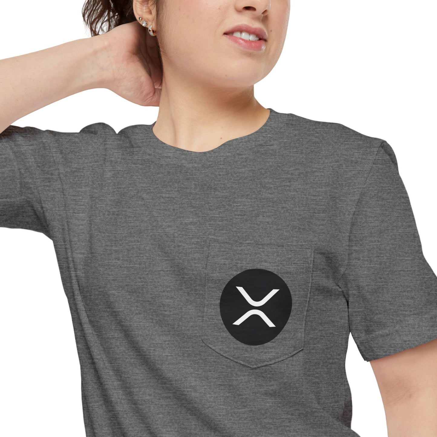 RIPPLE T-Shirt | $XRP Pocket Tee | Crypto Merch | Cryptocurrency Conference