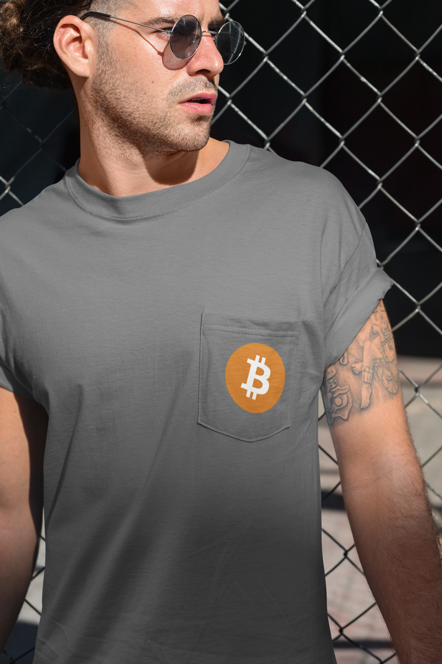 BTC Pocket Tee-Crypto Clothing-TOKEN 2049