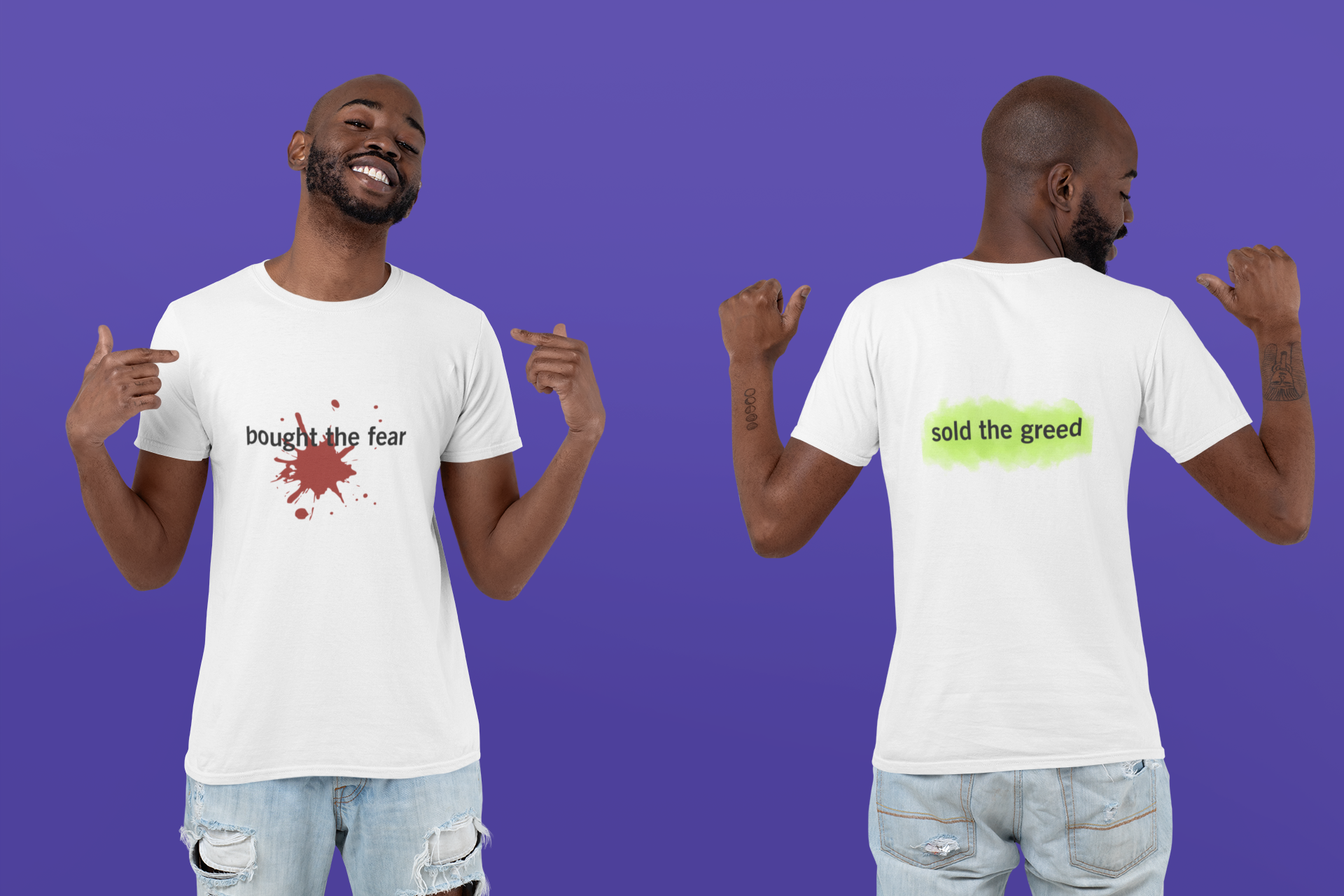 BOUGHT THE FEAR - SOLD THE GREED-Crypto Apparel